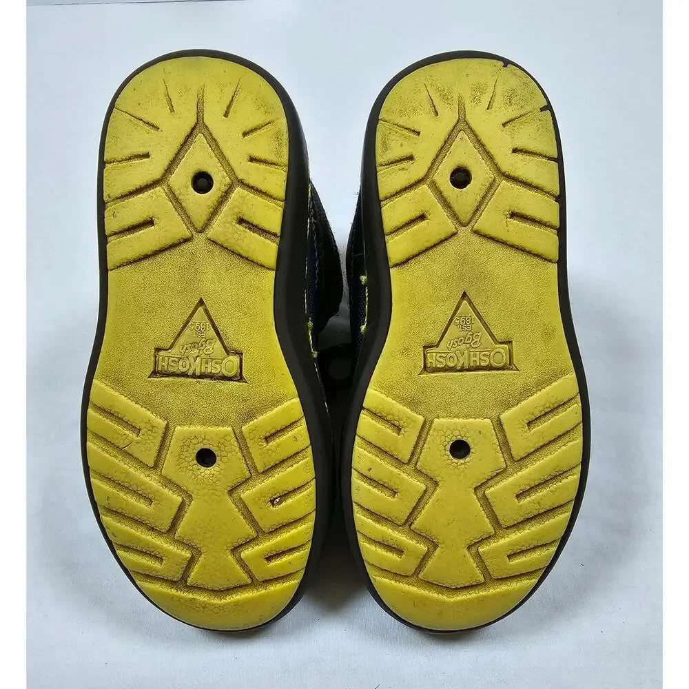 OSHKOSH B'GOSH Duck Boots Blue Yellow Brown Toddler size 9M